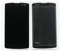 Дисплей (экран) в сборе с тачскрином для LG L Fino черный / 480x800
