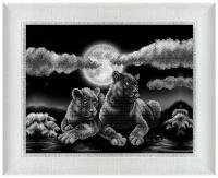 Канва (рисунок) на ткани для вышивания бисером Благовест "Под луной", 27.5х38.5см, арт. К-3012