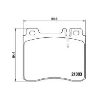 Дисковые тормозные колодки передние TRIALLI PF4281 для Dodge Caliber, Dodge Avenger, Mercedes-Benz S-class (4 шт.)