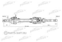 Полуось Передняя Правая 25X953x58,5X37 Citroen: C5 04-, C5 Break 04- PATRON арт. PDS0234