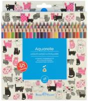 Карандаши Bruno Visconti, акварельные, 48 цветов, HappyColor, Арт. 30-0100, упаковка в ассортименте. Цена за 1 набор