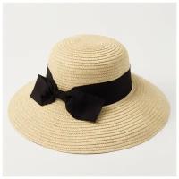 Шляпа женская MINAKU "Beach", размер 56-58, цвет бежевый (1шт.)
