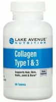 Lake Avenue Nutrition Collagen Tipe 1&3 (гидролизованный коллаген типов 1 и 3) 1000 мг 60 таблеток