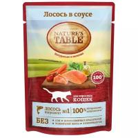 Корм для кошек Nature's Table с лососем 28 шт. х 85 г (кусочки в соусе)