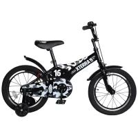 Велосипед детский двухколесный "City-Ride XTERRA", радиус 16", страховочные колеса, велосипед для мальчиков, для девочек, для детей, цвет черный, требует финальной сборки