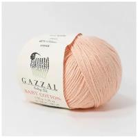 Пряжа Gazzal Baby Cotton (Газзал Беби Коттон) - 10 мотков Персиковый (3412) 60% хлопок, 40% акрил 165м/50г