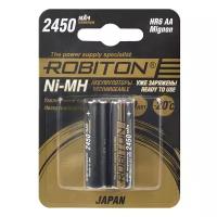 Robiton Аккумулятор Robiton Ni-MH AA 2450мАч BL2 JAPAN, 2шт (HR-3UTGX)