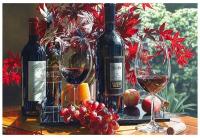 Картина по номерам натюрморт вино фрукты GX34090 на подрамнике 40х50 см