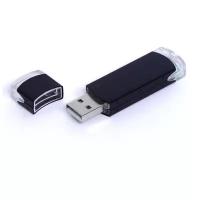 Классическая металлическая флешка для нанесения логотипа (64 Гб / GB USB 2.0 Черный 014 флэш накопитель APEXTO U302)