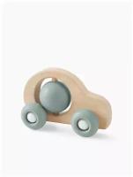 Прорезыватель Happy Baby Silicone teether wooden car, 20038, Olive