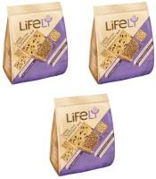 «LifeLY», крекер с кунжутом и семенами льна, 3 упаковки по 180г