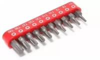 Набор бит TORX 10пр. 1/4"(T 7,8,9,10,15,20,25,27,30,40-25мм), в блистере Forsage F-21022