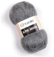 Пряжа для вязания YarnArt 'Alpine Angora' 150гр 150м (20% шерсть, 80% акрил) (335 серый), 3 мотка