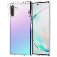 Силиконовый защитный чехол для телефона Samsung Galaxy Note 10 / Тонкий противоударный чехол на смартфон Самсунг Галакси Нот 10 / Прозрачный