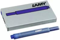 Картридж чернильный для перьевой ручки LAMY T10, Синий, 5 шт./уп., 1602077