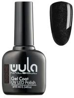 Гель-лак Wula nailsoul uv/тон 347 черный с мелким голографическим глиттером, 10 мл