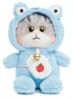 Мягкая игрушка кошка "Котенок в кигуруми-пижаме