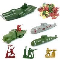Детский игровой военный набор Military Series в рюкзаке, набор солдатиков, военная техника, 20х18х6 см