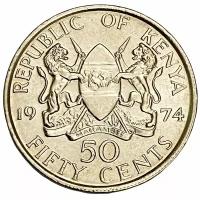 Кения 50 центов 1974 г