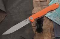 Складной нож саро Авиационный Single, сталь Bohler K110, рукоять оранжевая G-10