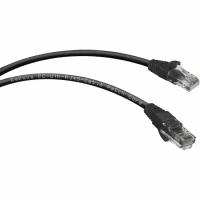 Патч-корд Cabeus U/UTP PC-UTP-RJ45-Cat.6-1m-BK категория 6, 2xRJ45/8p8c, неэкранированный, черный, PVC, 1м