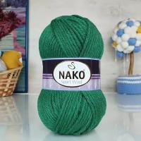 Пряжа Sport wool Nako, трава - 13871, 25% шерсть, 75% премиум акрил, 5 мотков, 100 г., 120 м