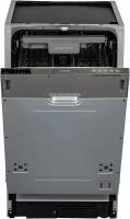 Встраиваемая посудомоечная машина MAUNFELD MLP-08B, узкая, ширина 44.5см, полновстраиваемая, загрузка 10 комплектов