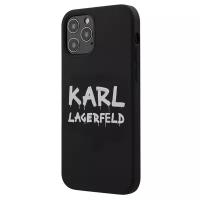 Чехол Karl Lagerfeld Liquid silicone Graffiti logo для iPhone 12 / 12 Pro