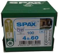 Spax для фасадов 4,5x60 мм 25470004506022 (100 шт/упак.) - двойная резьба, A2