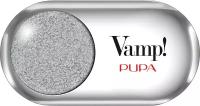 Пупа / Pupa - Тени запеченные для век сияющие Vamp Metallic тон 302 Чистое серебро 1 г