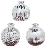 Декоративные вазочки "Блеск серебра", 3 штуки