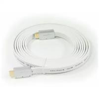 Кабель HDMI 19M/M ver 2.0, 3M, Aopen/Qust серебряно-белый Flat