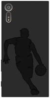 Матовый чехол Basketball для Sony Xperia XZ / Сони Иксперия Икс Зет с эффектом блика черный