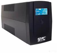 SVC V-650-R-LCD Л-И. 650ВА 390Вт Вход:220В AVR:162-295В Вых:220±10% 50 60±1Гц АКБ 1*12В 7Ач