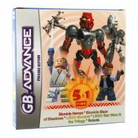 Сборник игр 3 в 1 LEGO Star Wars 2 + Lego Bionicle 3 в 1 + Robots Русская Версия (GBA)