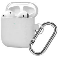 Чехол для Apple AirPods 1/2 силиконовый InnoZone Hang Case - Серебристый (AP2-20C-MK-11)