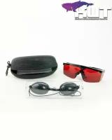 Защитные очки для мастера лазерных работ и очки для клиента в наборе для неодимого лазера