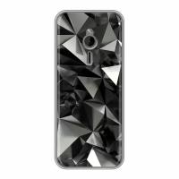 Дизайнерский силиконовый чехол для Нокиа 230 / Nokia 230 Черные кристаллы