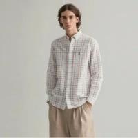 Мужская рубашка Gant EG COTTON LINEN CHECK BD 3011570 white S