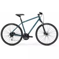 Велосипед Merida Crossway 100 (2021) teal blue/silver blue/lime