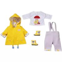 Zapf Creation Набор одежды Дождливые деньки для куклы Baby Born 82137 желтый/серый