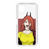 Чехол для Huawei P40 Lite Kruche Print Manga Power, пластиковая накладка, силиконовый бампер с защитой камеры, защитный прозрачный кейс с рисунком