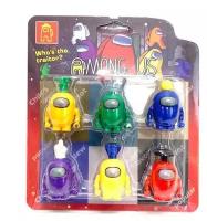 Набор фигурок-игрушек Among us/Амонг ас, 6 фигурок со сменными 6 шляпками