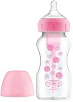 Dr. Brown's Бутылочка для кормления новорожденных антиколиковая, 0m+, 270 мл Розовая