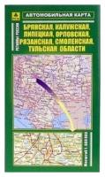 Автокарта: брянская, калужская, липецкая, орловская, рязанская, смоленская, тульская области