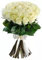 Букет из 51 белых роз, 60 см, Цветочная мастерская "Болеро"