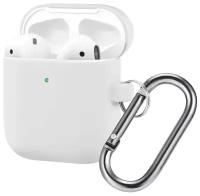 Чехол для Apple AirPods 1/2 силиконовый InnoZone Hang Case - Белый (AP2-20C-MK-06)