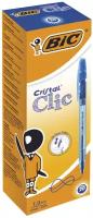 Ручка шариковая BIC Cristal Clic Коробка x20 синий