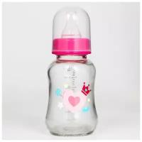 Mum&Baby Бутылочка для кормления стекло, «Зайка Полли», стандартное горло, срдний поток, 150 мл