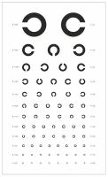 Таблица Головина для исследования остроты зрения 500х300 мм из пластика 3-5 мм (Ф)